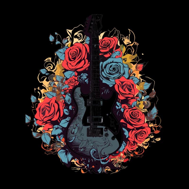 Guitar & Flowers #4