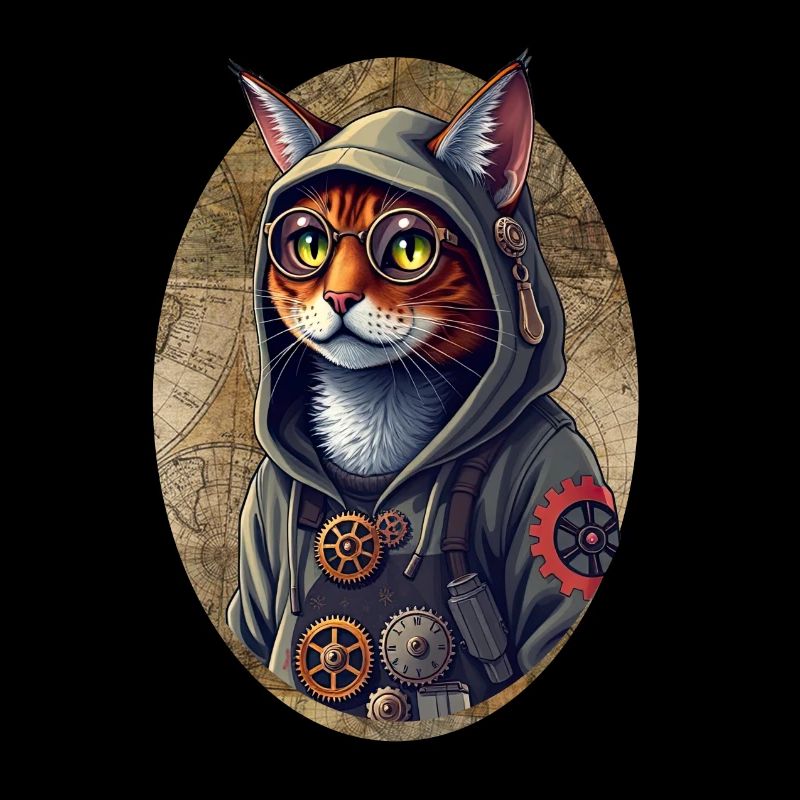 Chat steampunk