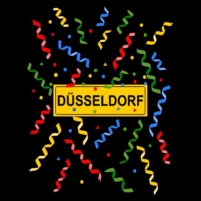Düsseldorf Karneval Konfetti Kostüm Ortsschild
