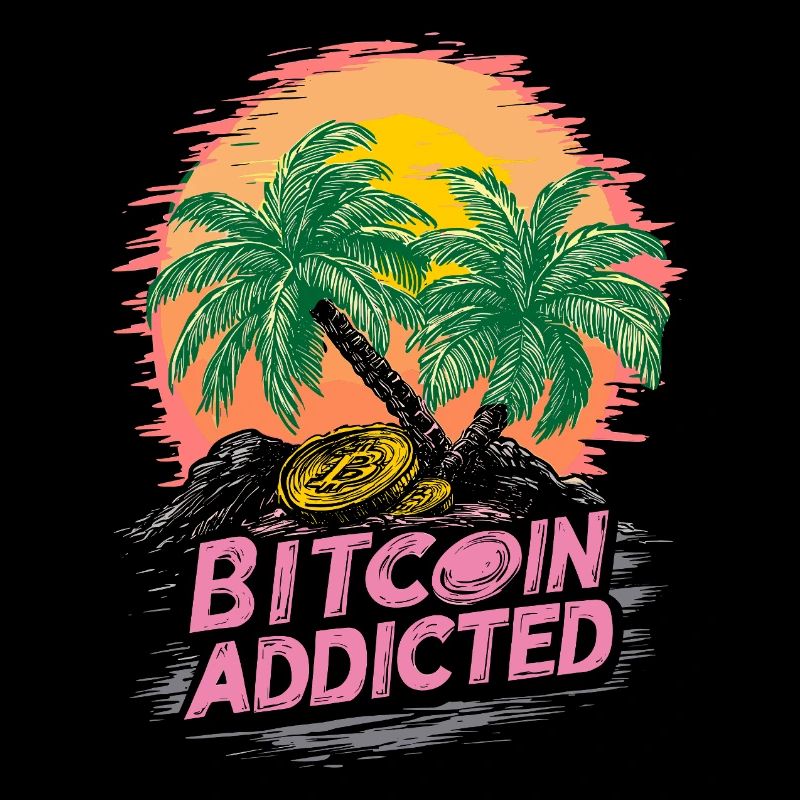 Bitcoin Addicted Island Palmiers Bullrun