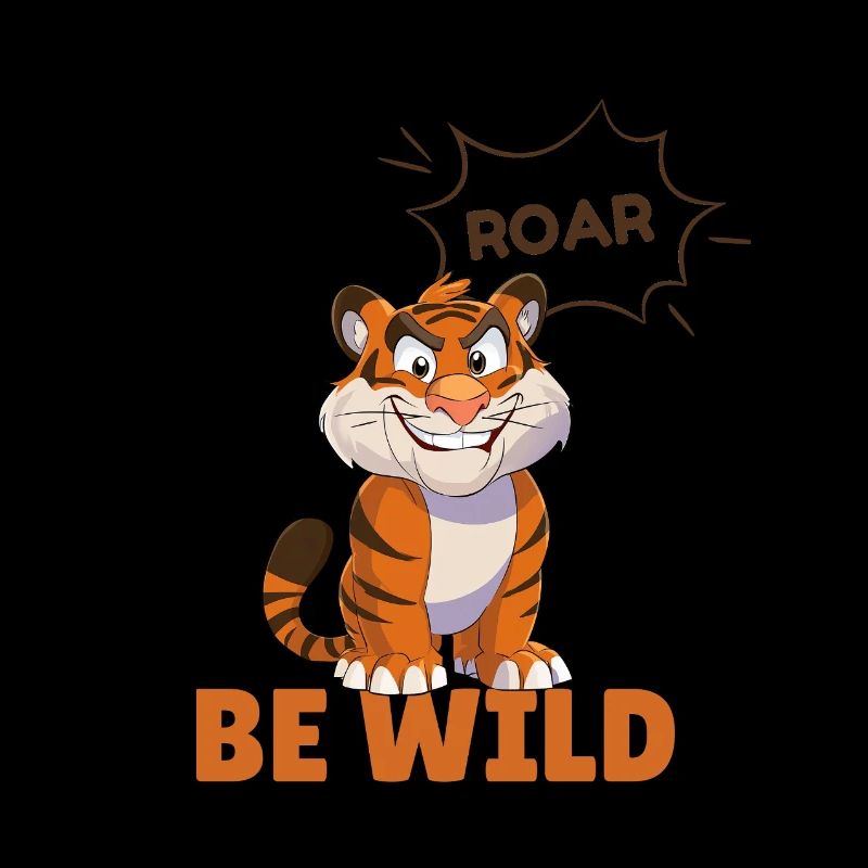 Be Wild - Tiger with speech bubble "ROAR"