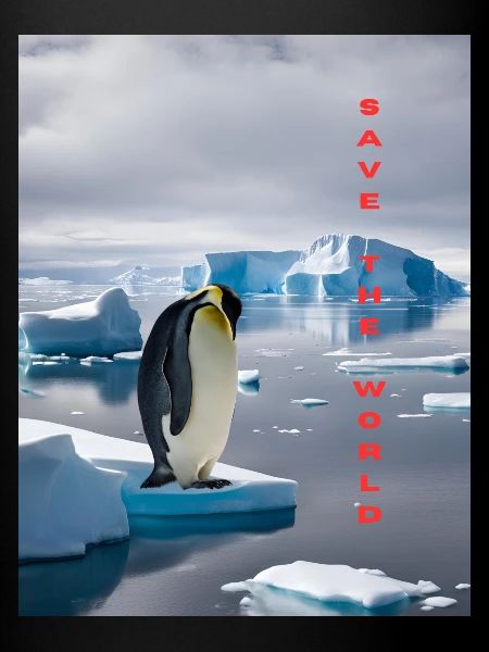 Rette die Welt Pinguin