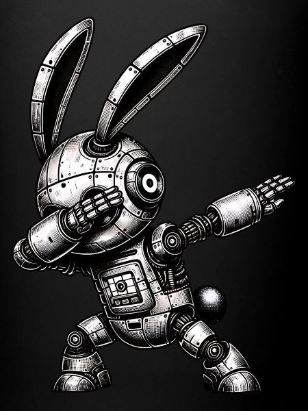Dabbing Robot Bunny
