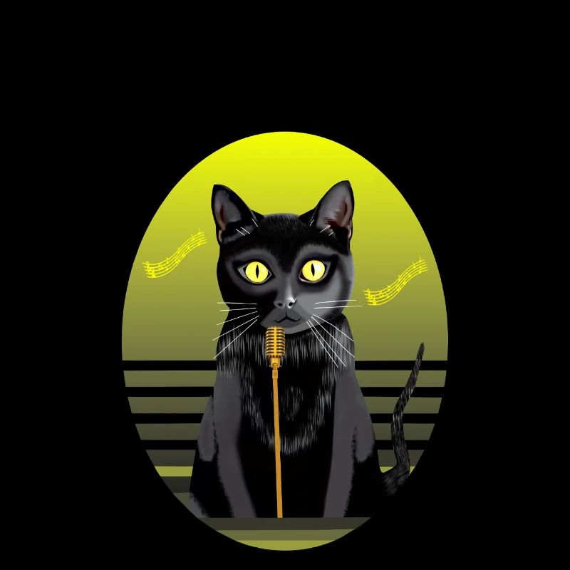 Le chanteur de chat étoilé