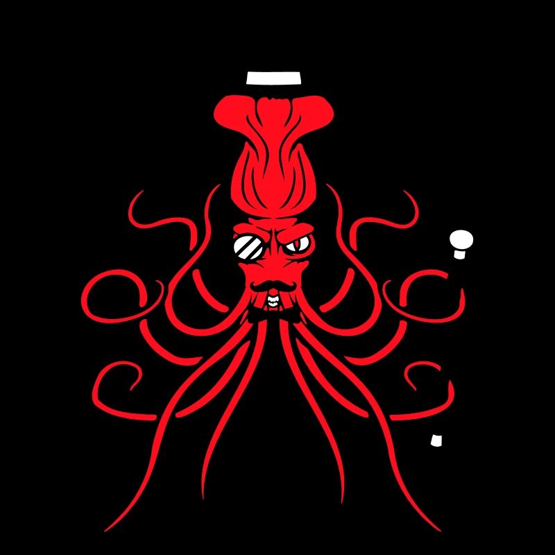 Kraken Mr. Sir Chapeau haut de forme Monocle Lunettes Empire