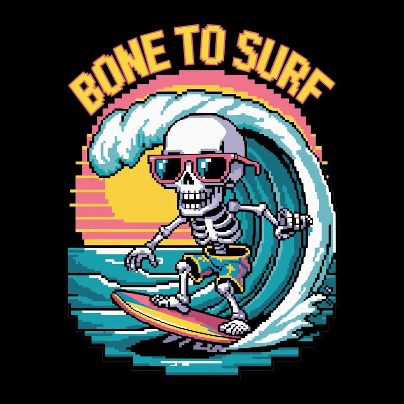 Bit Surfer Skull