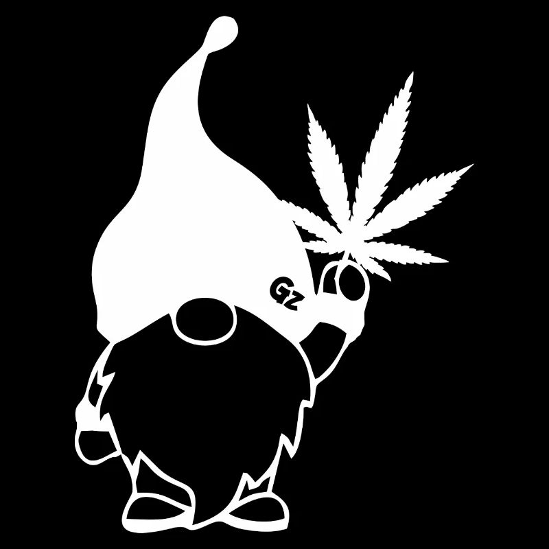 Süßer Hanf Gnom/Zwerg mit Cannabisblatt