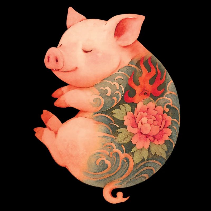 Tattooed Piglet – Peaceful Ink