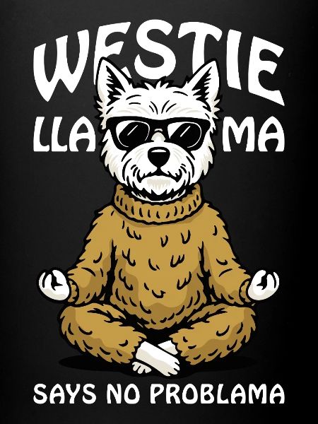 West Highland white terrier médite