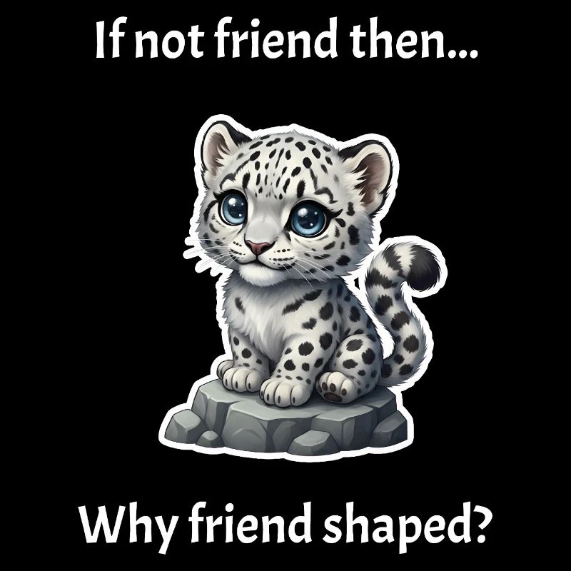 Léopard des neiges en forme d’ami