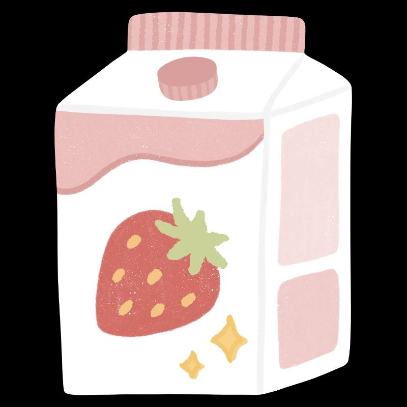 Erdbeer-Milch-Box-Illustration