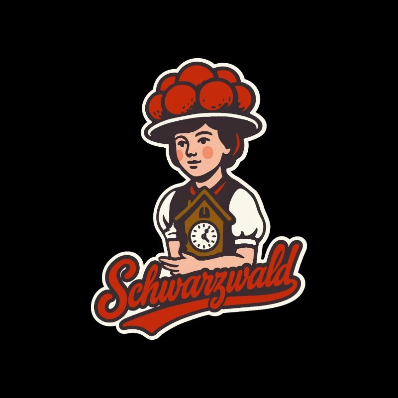 Schwarzwald Mädchen mit Bollenhut