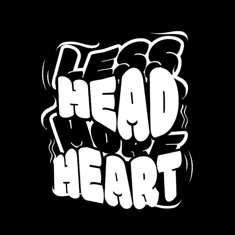 Kopf Herz Typografie