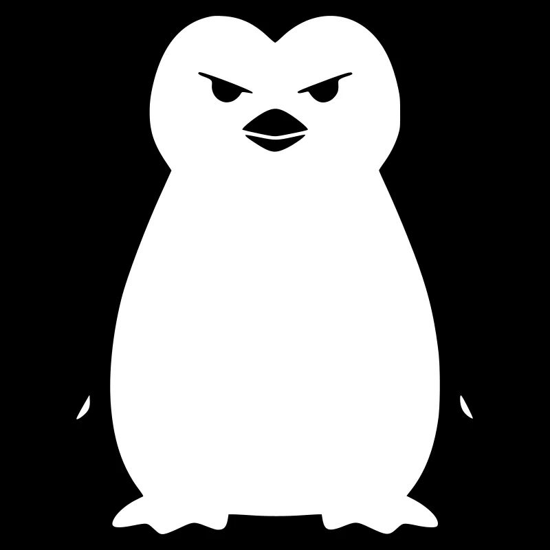 Pinguin Stencil: Boldes Grunge-Statement