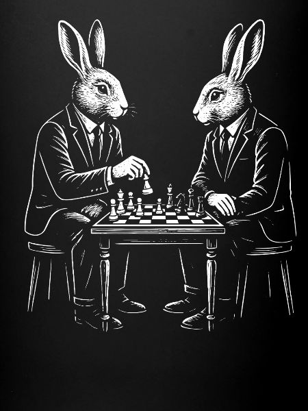 Partie d’échecs Gentlemen Rabbits