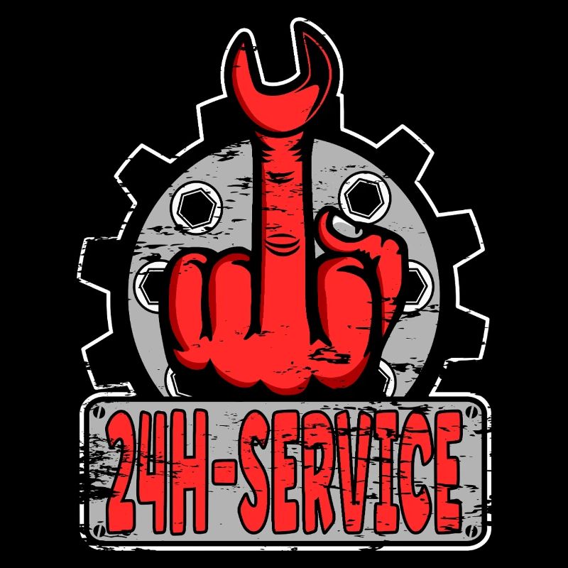 Mittelfinger Stinkerfinger 24h Service Design Rot