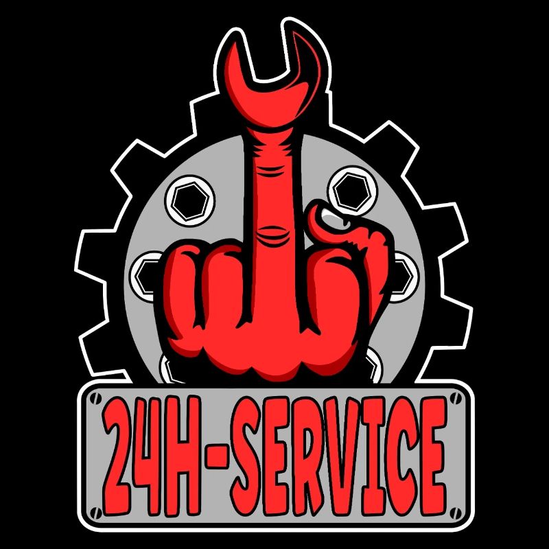 Mittelfinger Stinkerfinger 24h Service Design Rot