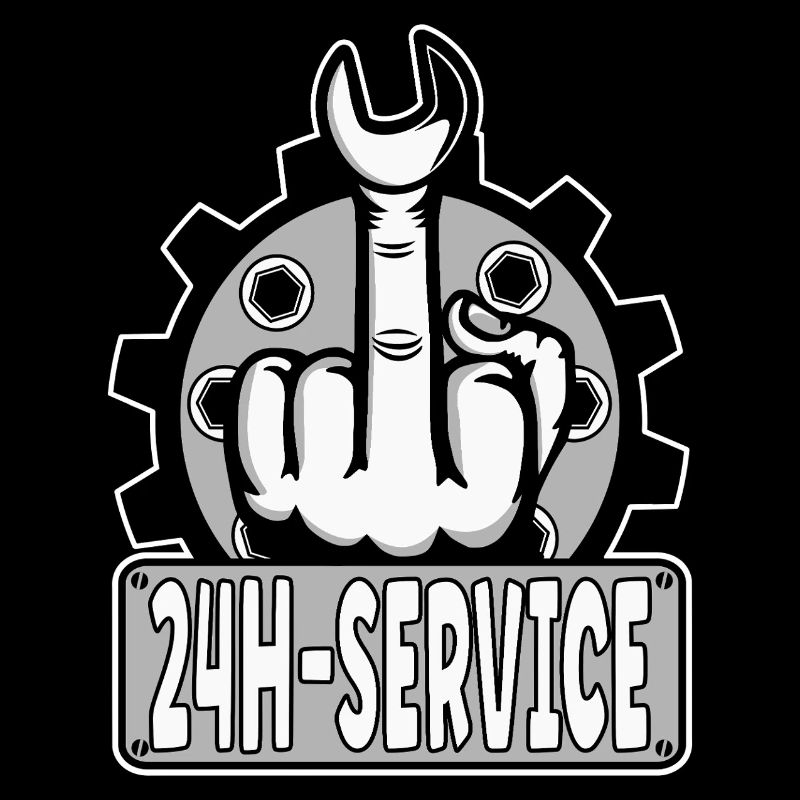 Mittelfinger Stinkerfinger 24h Service Design Grau