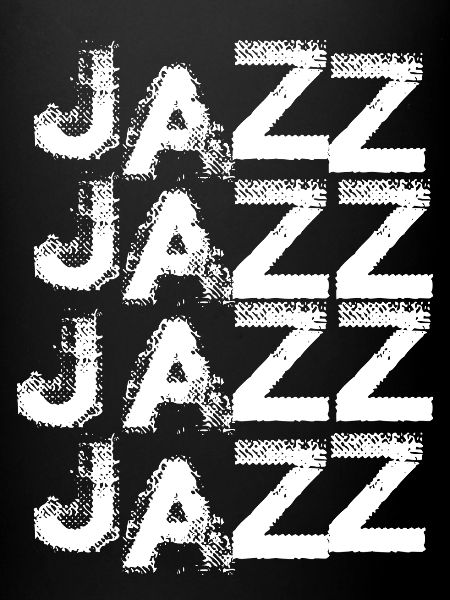 Jazz-gestapelte Typografie