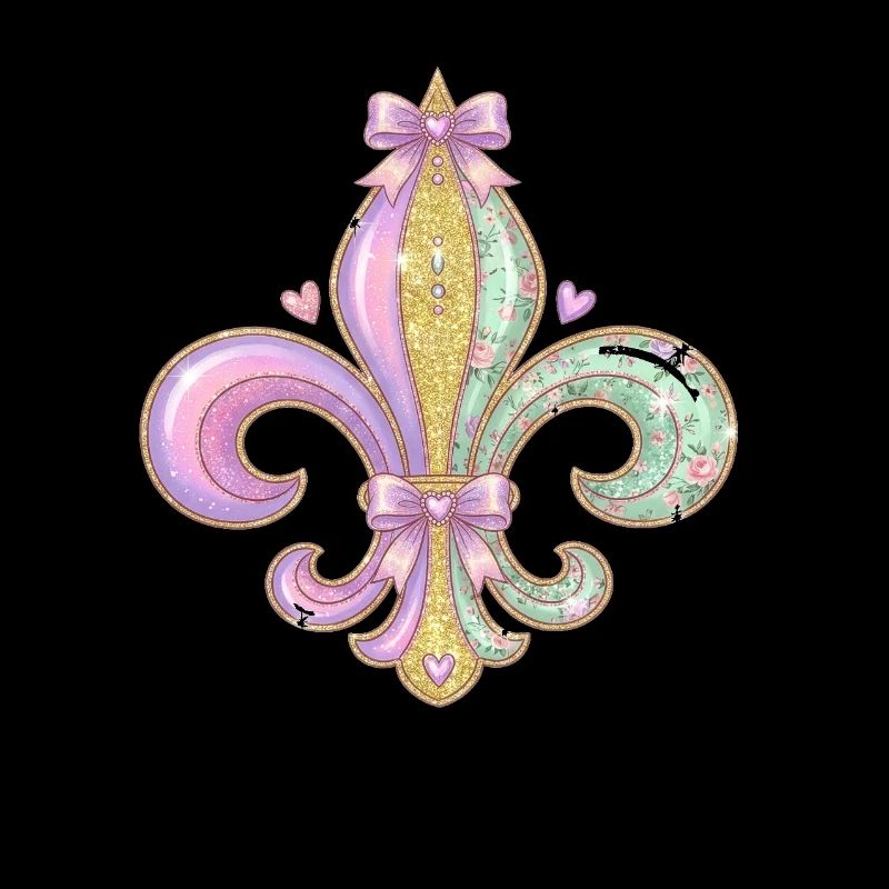 Fleurs pailletés pastel