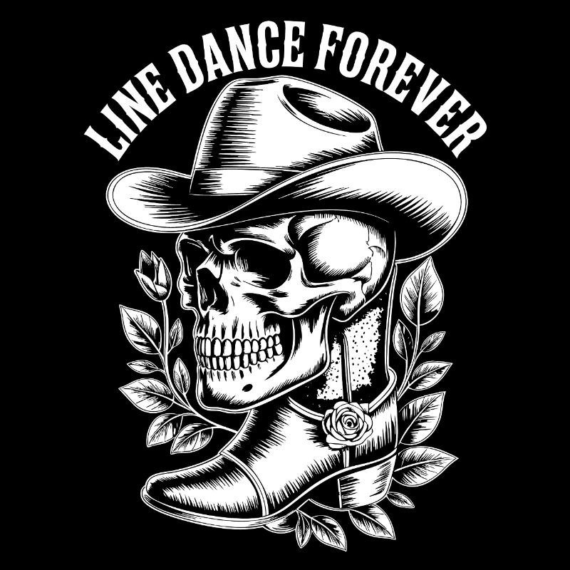 Line Dance Forever Skull