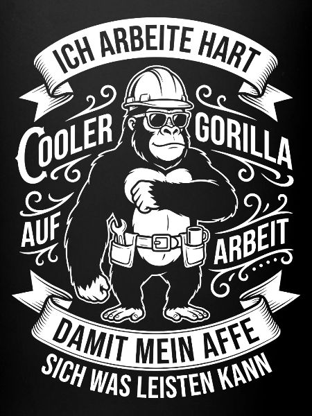 Gorilla Bauarbeiter Motiv
