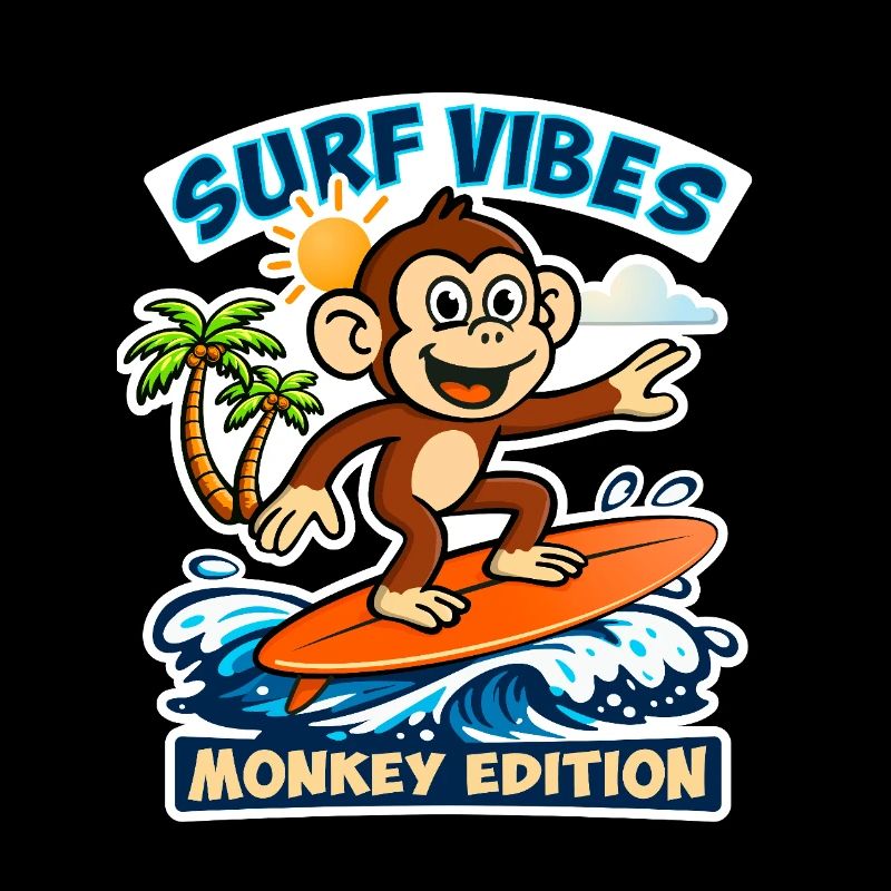 Surf-Vibes – Affen-Edition.
