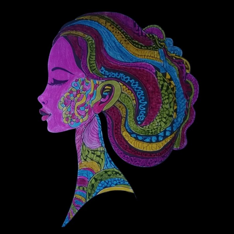 Farbenfrohes Dreadlocks-Porträt