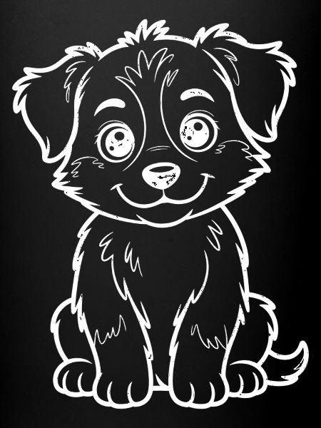Sketch de chiot câlin