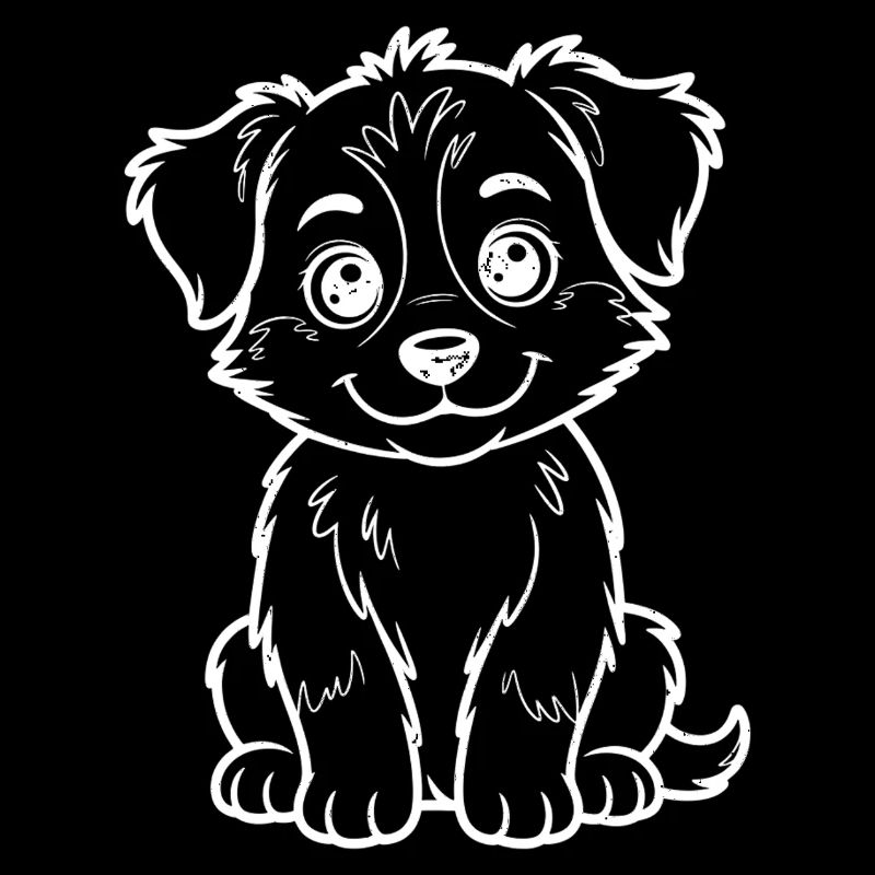 Sketch de chiot câlin