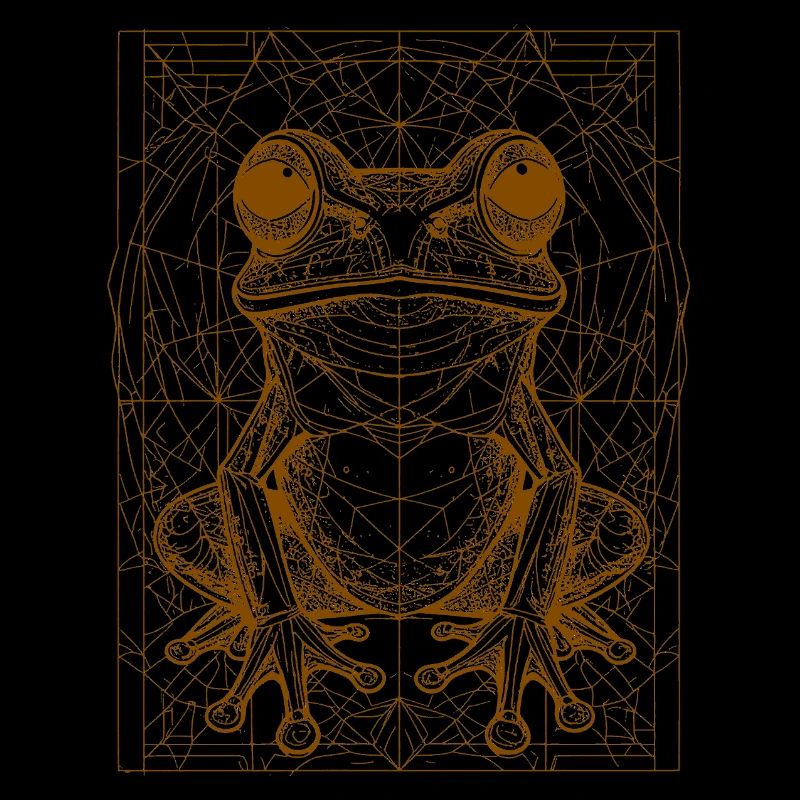 Geometrischer Frosch Mandala