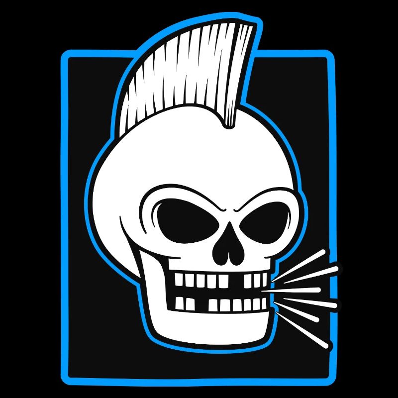 Skull Mohawk Punk-Grafik