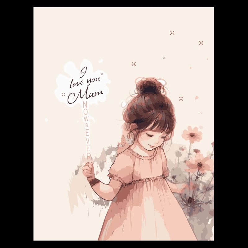Douce fille Amour Maman