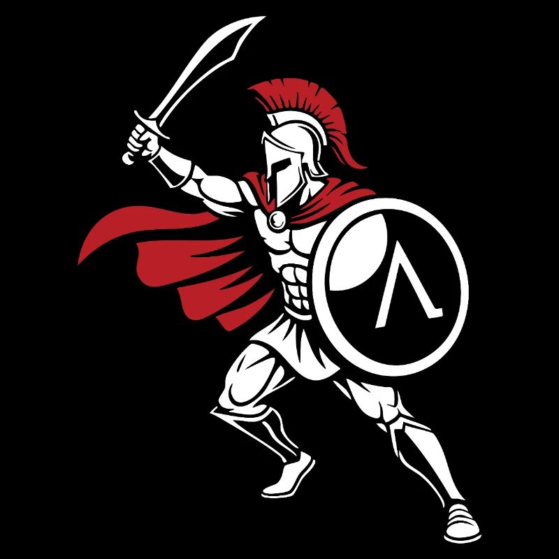 Guerrier Spartiate Épée Mascotte Spartan Strike