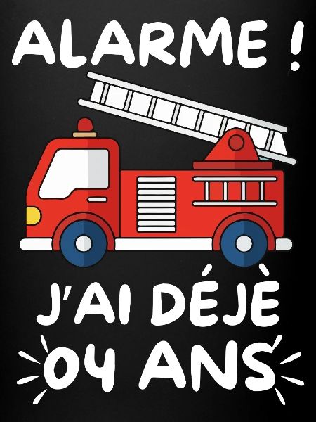 Camion Pompier 4 Ans Anniversaire