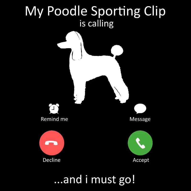 Appel entrant de caniche Art d’interface téléphonique amusante