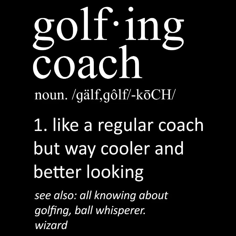 Golftrainer-Definition Spaßdesign