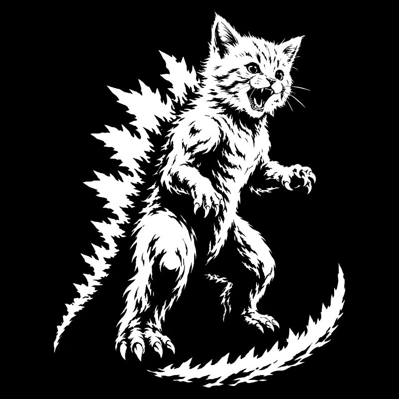 Spiky Fur Monster Silhouette