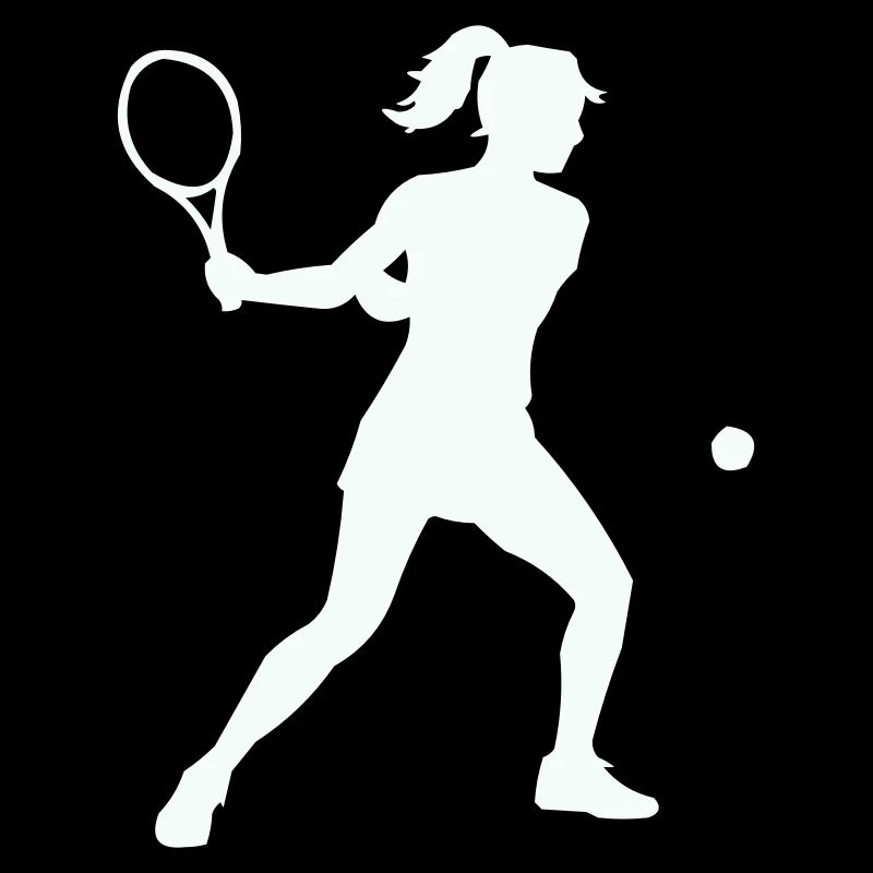 Tennis silhouette in swing