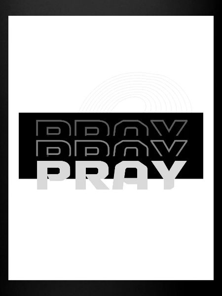 Pray Echo Geometric Text