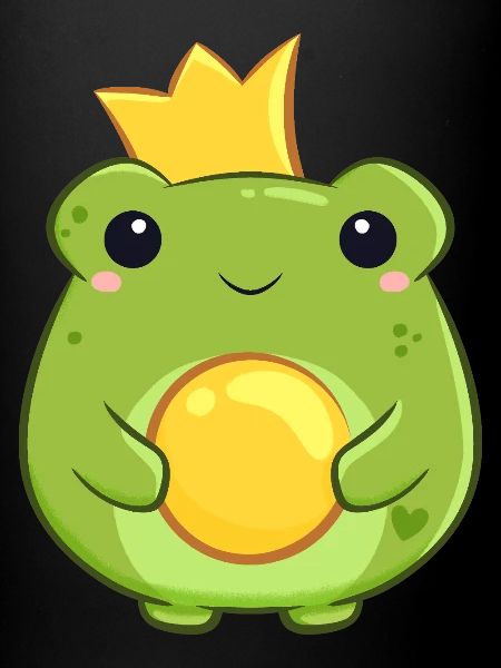 Königlicher Froschprinz mit Krönchen - Märchen
