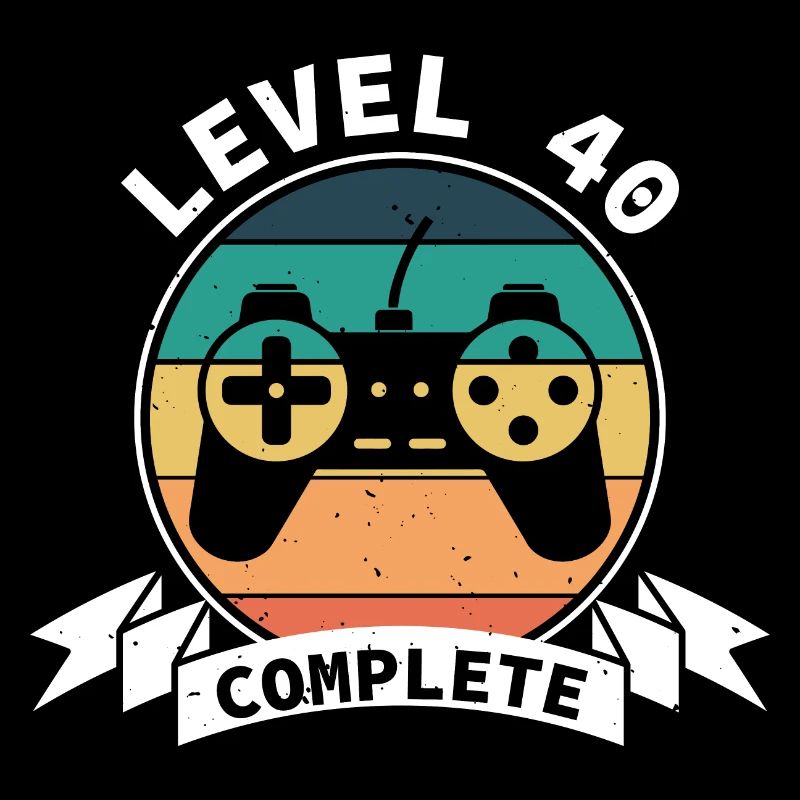 Level 40 Complete - Gamer Geburtstagsgeschenkidee