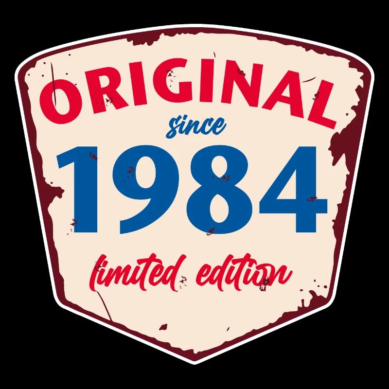 1984 Blechschild - édition chaulée - Millésime