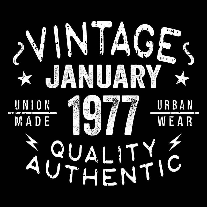 Cadeau d’anniversaire 1977 - Né en janvier 1977