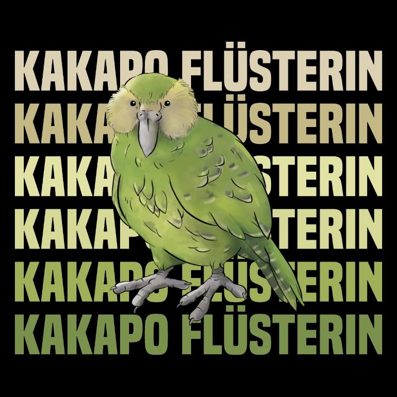 Kakapo Flüsterin Retro Papagei