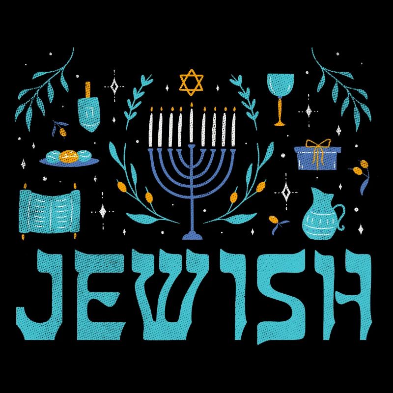Juif Juif Noël Joyeux Hanoukka Motif