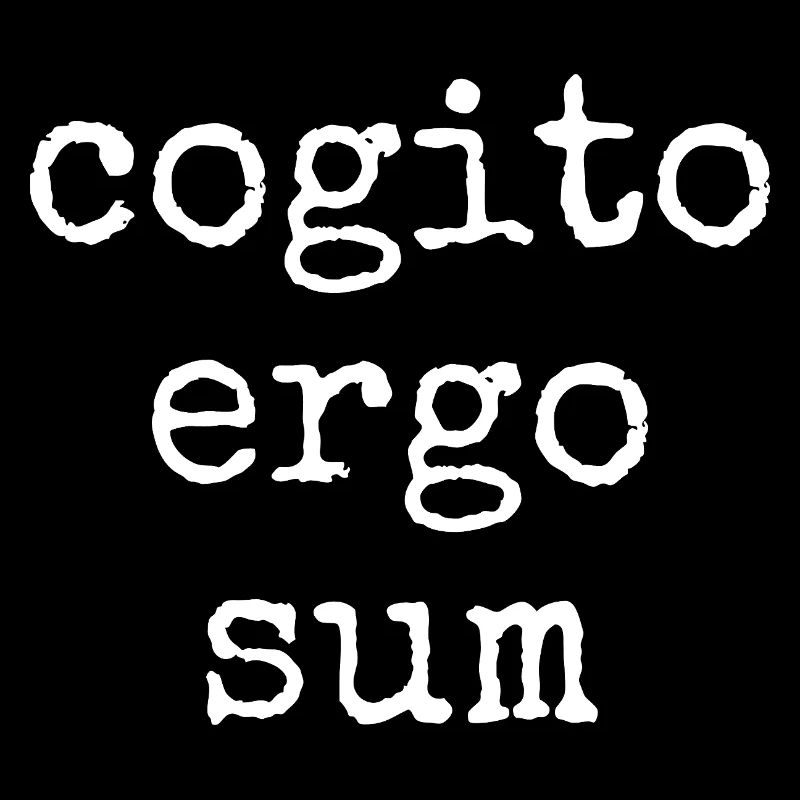 cogito ergo sum - ich denke also bin ich - Spruch