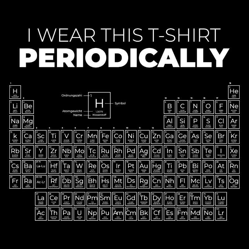 Periodic Elements Chemist Nerd Gift Chemistry