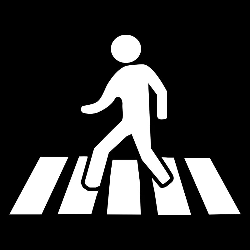 Le trafic passage pour piétons Blanc