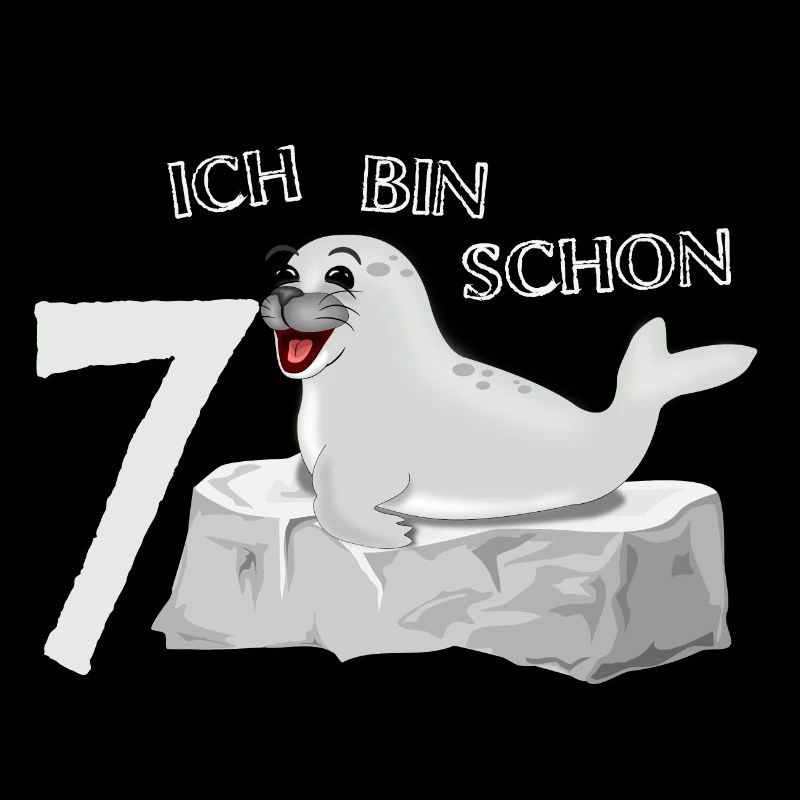 Lachende Robbe auf Fels - 7. Geburtstag